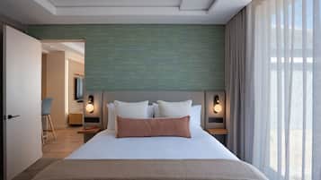 Lägenhet Deluxe - 1 sovrum - balkong | Värdeförvaringsskåp på rummet, strykjärn/strykbräda och gratis wi-fi