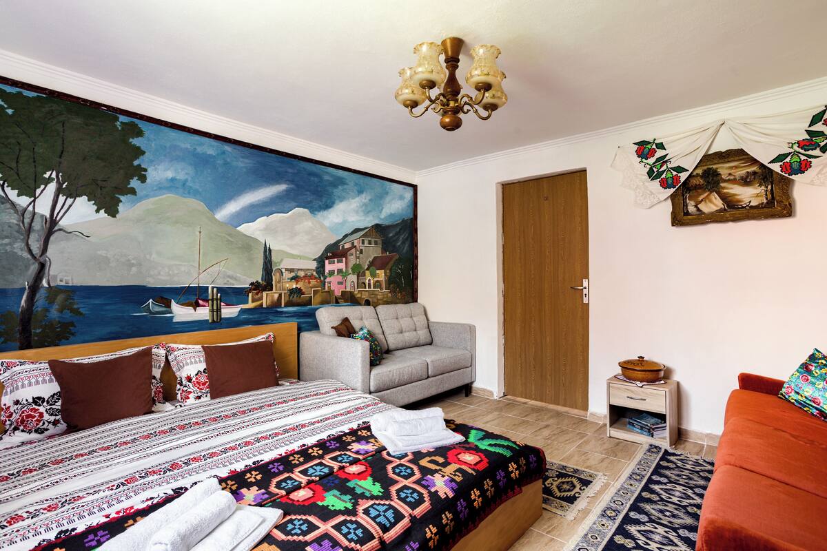Ferienhaus, 2 Schlafzimmer, Bergblick | Bügeleisen/Bügelbrett, kostenloses WLAN