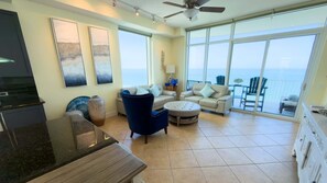 Living area - Just A Dream - 26th Floor Luxury @ Sapphire 3 Bedroom Condo (South Padre Island)