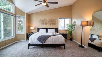 4 bedrooms, iron/ironing board, travel cot, WiFi