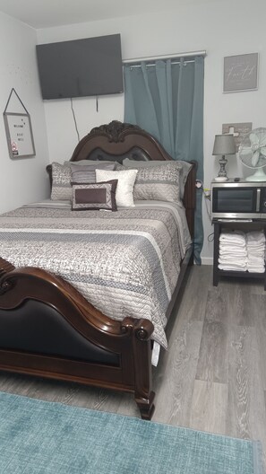 1 غرفة نوم وواي فاي وملاءات أسرّة