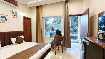 Premium Double Room, Balcony, Mountain View | Egyptian cotton sheets, premium bedding, Tempur-Pedic beds, desk