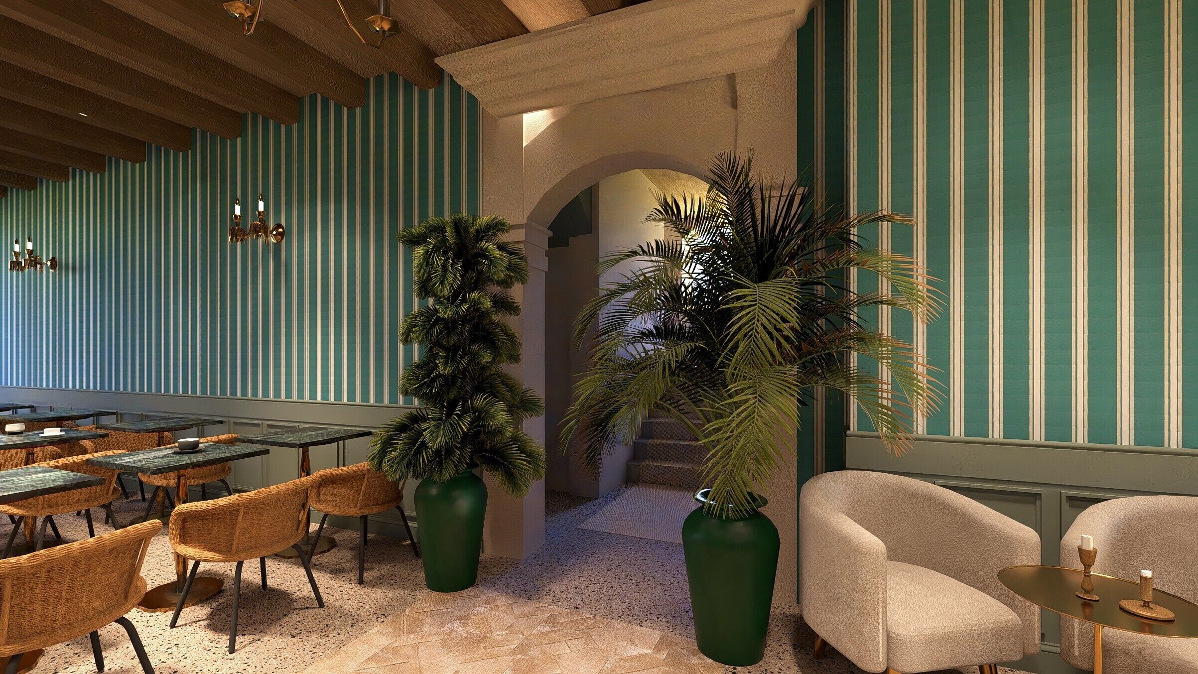 อาหารเช้าแบบบุฟเฟ่ต์ทุกวัน (EUR 18 ต่อคน)