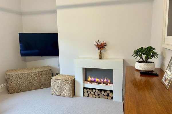 Cosy fire in the lounge