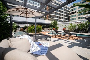 Apartment | Terrace/patio - Leblon | Loft 5 min da Praia, com varanda vista Cristo - por Casapē Rio (Rio de Janeiro)