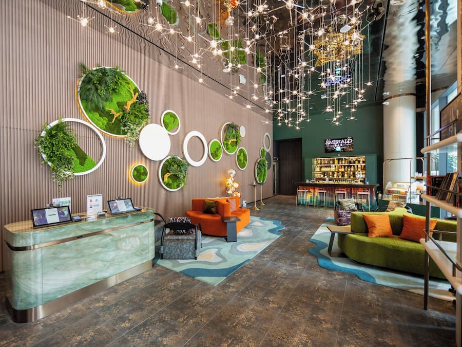 Sitteområde i lobbyen