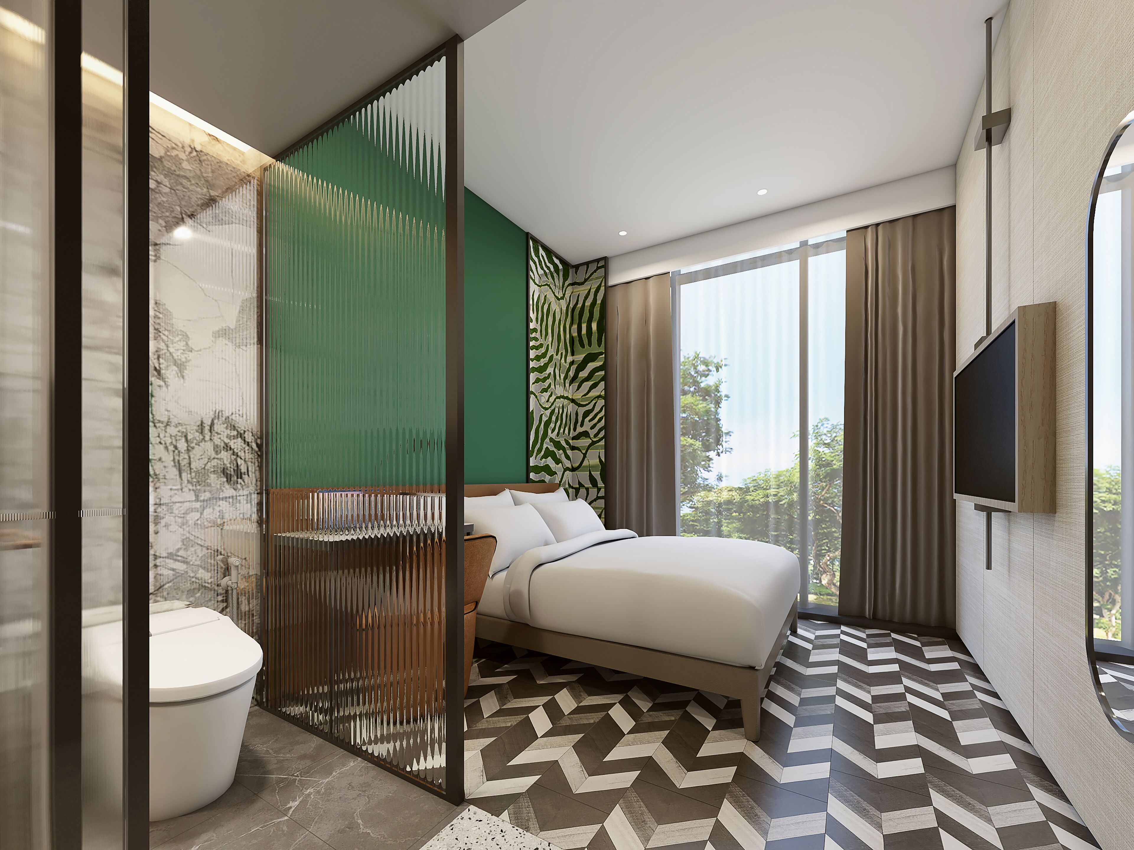 In-room safe, laptop workspace, blackout curtains, free WiFi