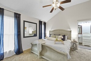 4 bedrooms, iron/ironing board, travel cot, WiFi