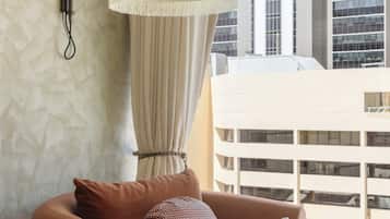 Hypoallergeen beddengoed, pillowtop-bedden, een minibar