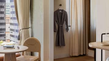 Hypo-allergenic bedding, pillow-top beds, minibar, in-room safe