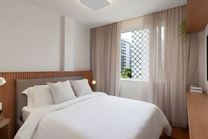 Departamento | Caja de seguridad en la habitación y cortinas blackout 