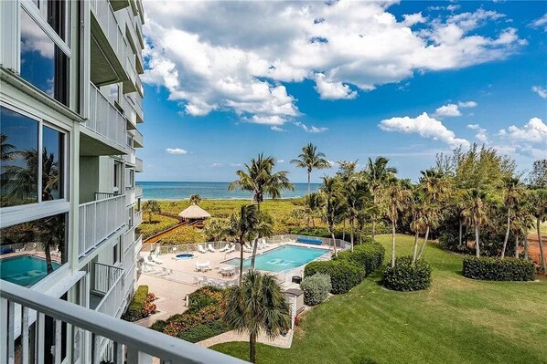 Pool - Oceanfront Escape - Peaceful 3BR Beach Apartment on North Hutchinson Island (Fort Pierce)