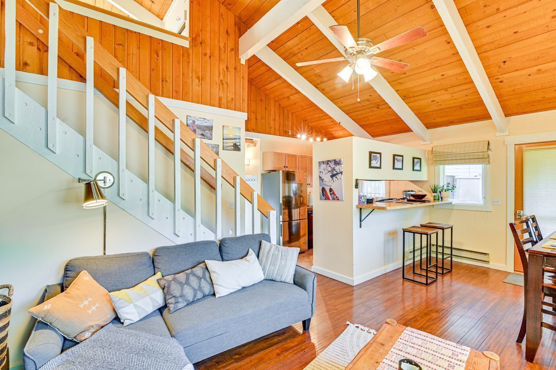 TV, fireplace, books