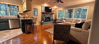 Whispering Woods Hideaway ~ Large Home ~ 85 in TV