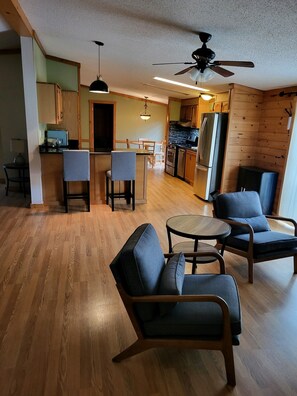 House, Patio, River View | Living area | Flat-screen TV - HTR Adirondacks (Thendara)