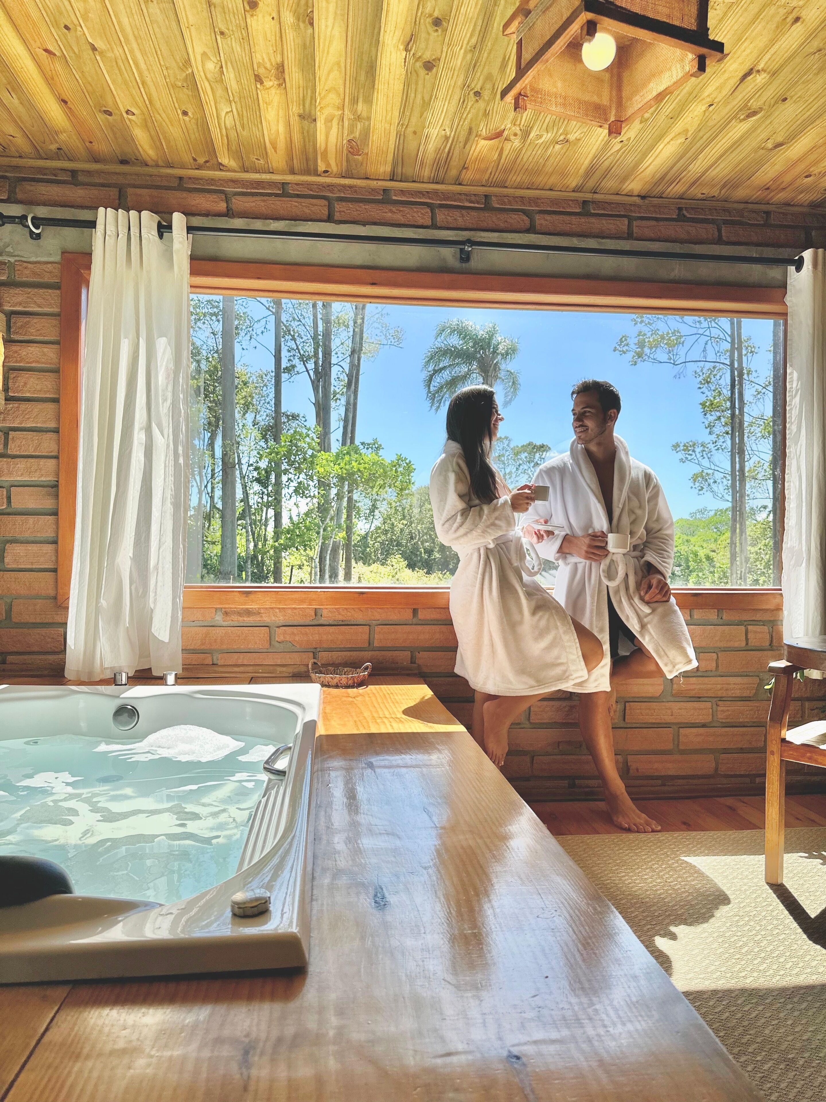 Chalé executivo, vista para a montanha | Área de estar | TV de tela plana, lareira