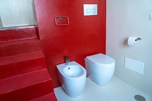Douche, articles de toilette (gratuits), séchoir à cheveux