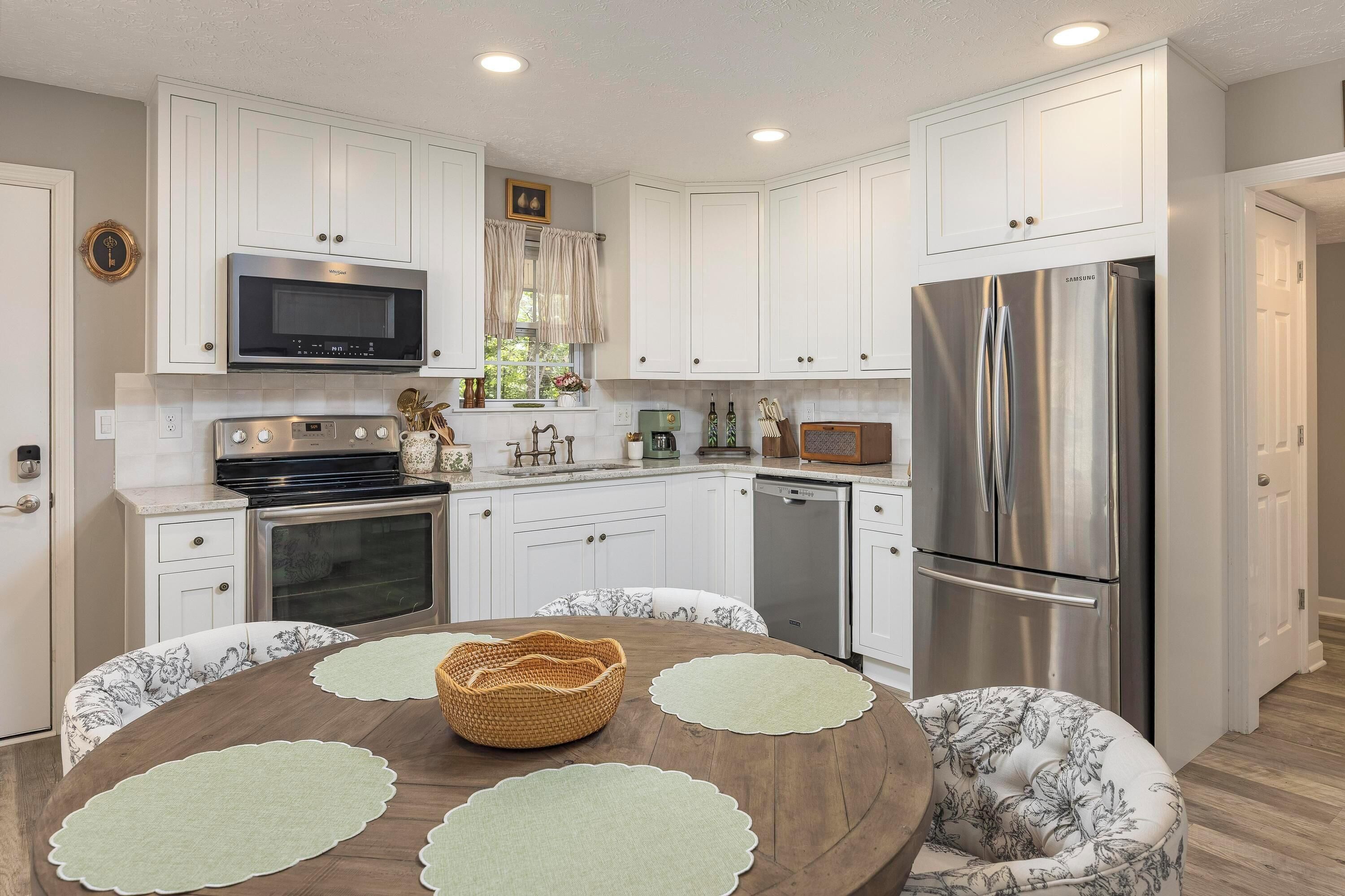 Microwave, oven, stovetop, dishwasher