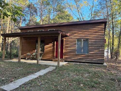 Visit this rustic cabin snuggled deep in the heart of the Shawnee Forest