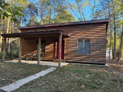 Visit this rustic cabin snuggled deep in the heart of the Shawnee Forest