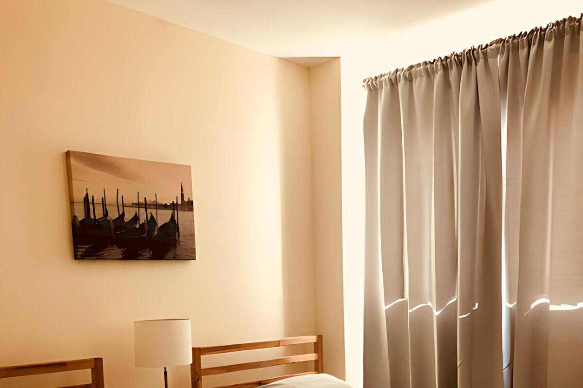 Blackout curtains, iron/ironing board, free WiFi