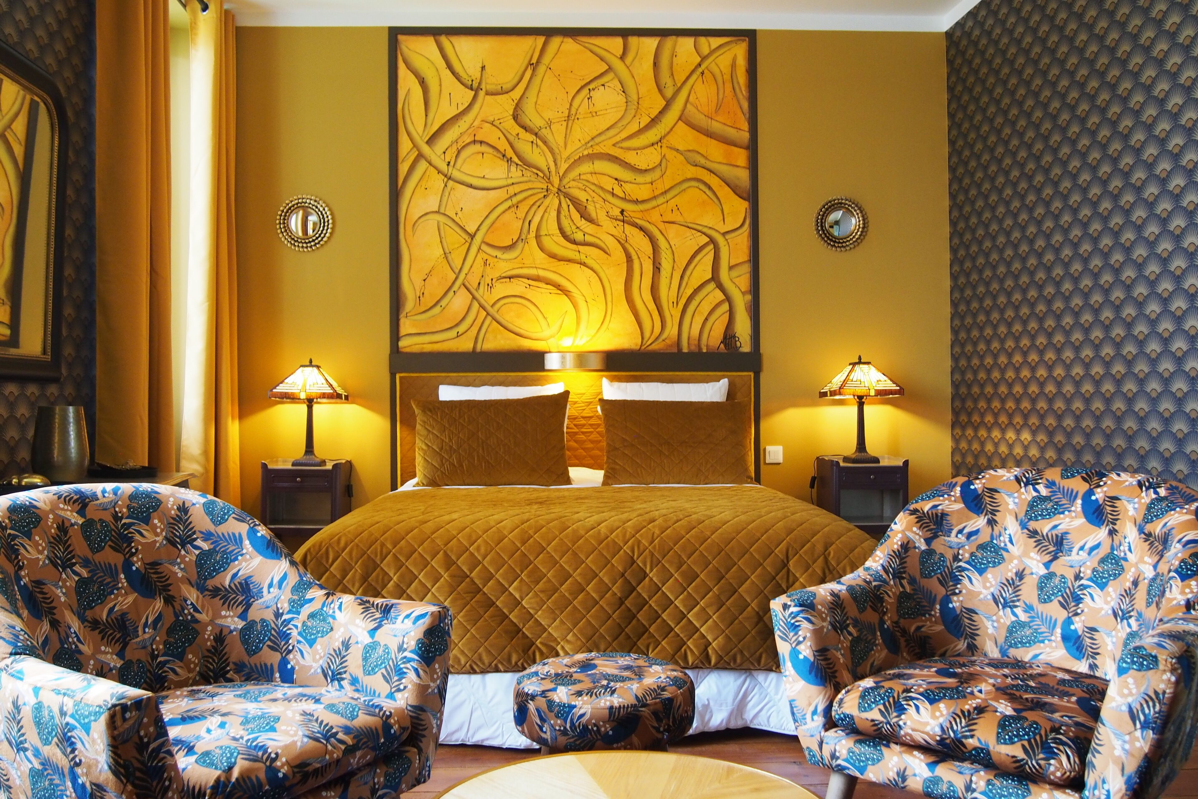 Habitación doble, vistas al jardín | Espacio para trabajar con un portátil, cortinas opacas, wifi gratis