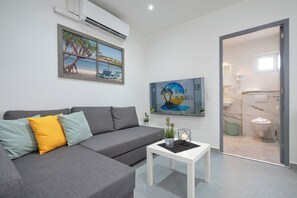 디럭스 아파트, 침실 2개, 금연, 주방 (#5) | 거실 공간