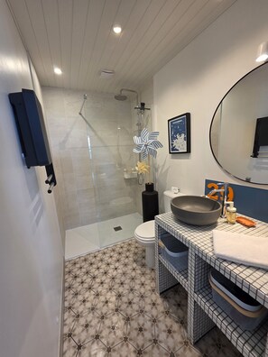 Shower, hair dryer