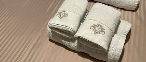 Douche, articles de toilette (gratuits), séchoir à cheveux