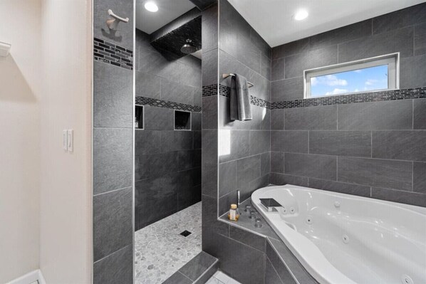 Hair dryer, towels