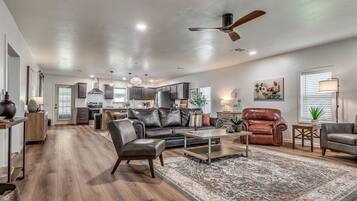 TV, fireplace, table tennis