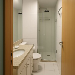 Towels, toilet paper - Sea View Apartment in the Heart of Rio Vermelho with Maid (Salvador)