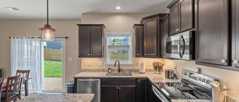 Microwave, oven, stovetop, dishwasher