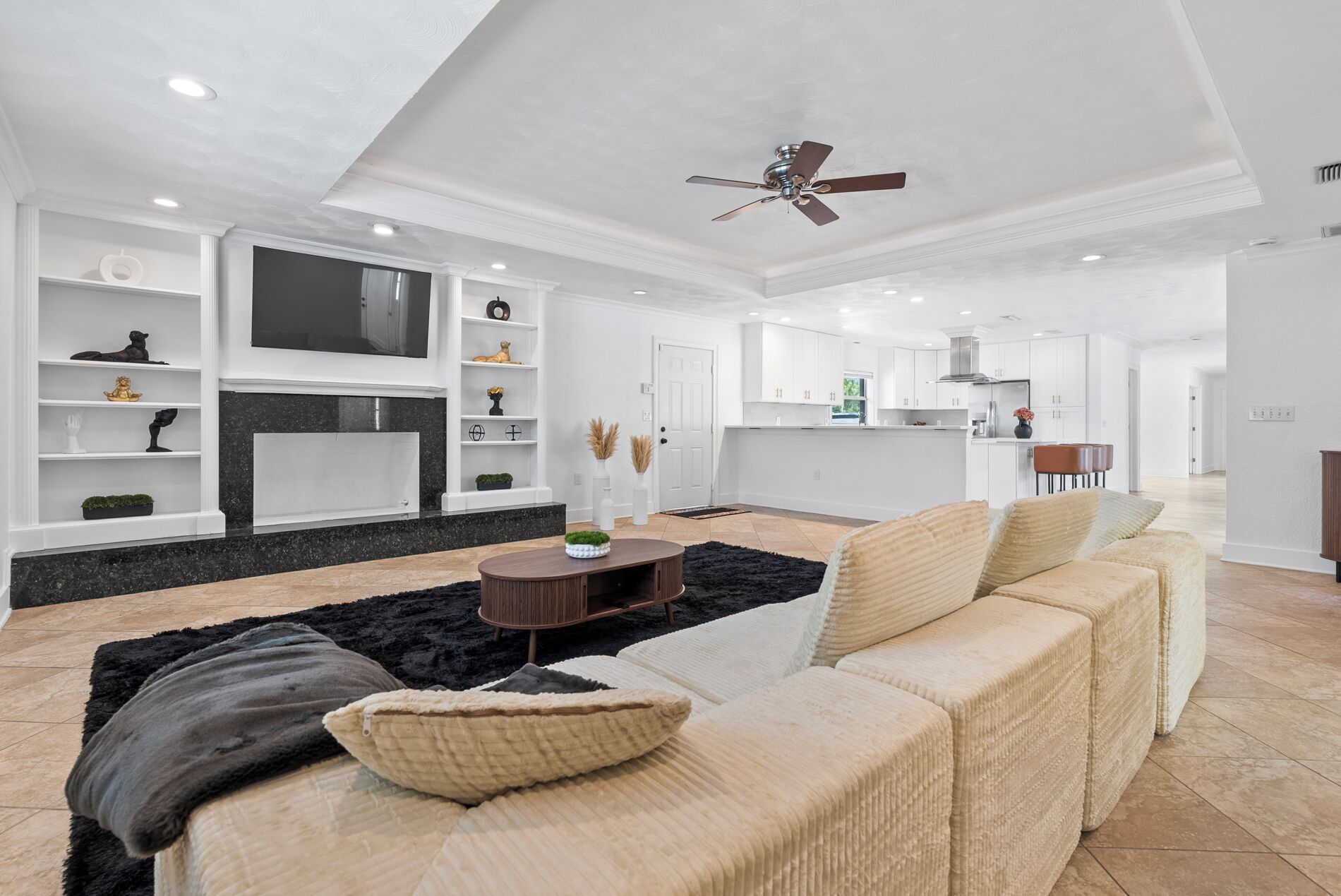 TV connectée, cheminée