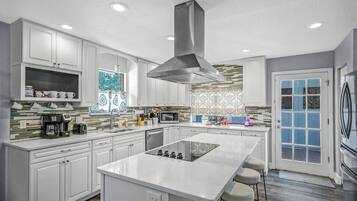 Microwave, oven, stovetop, dishwasher