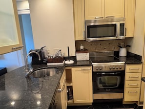 Microwave, oven, stovetop, dishwasher