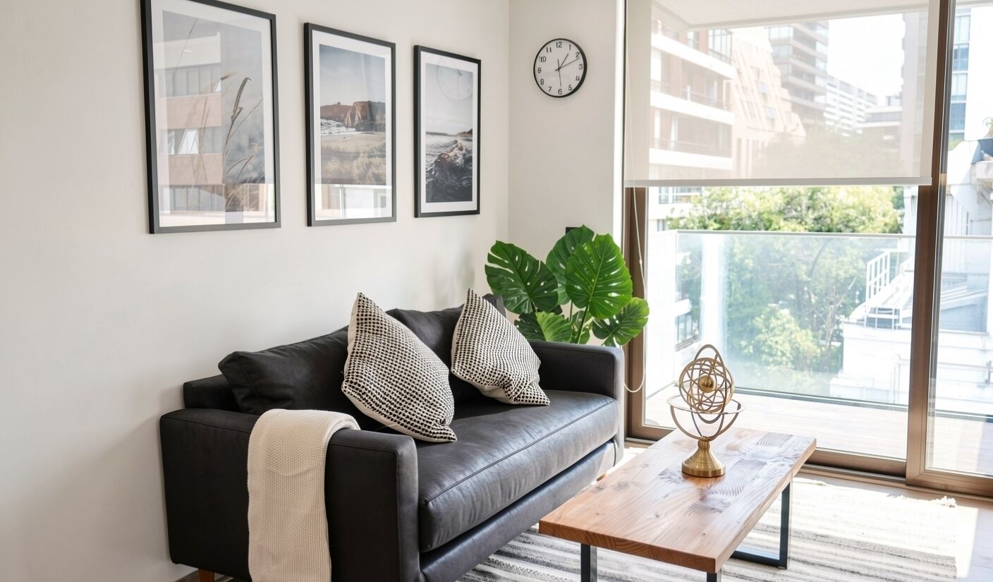 아파트, 침실 1개 | 거실 공간