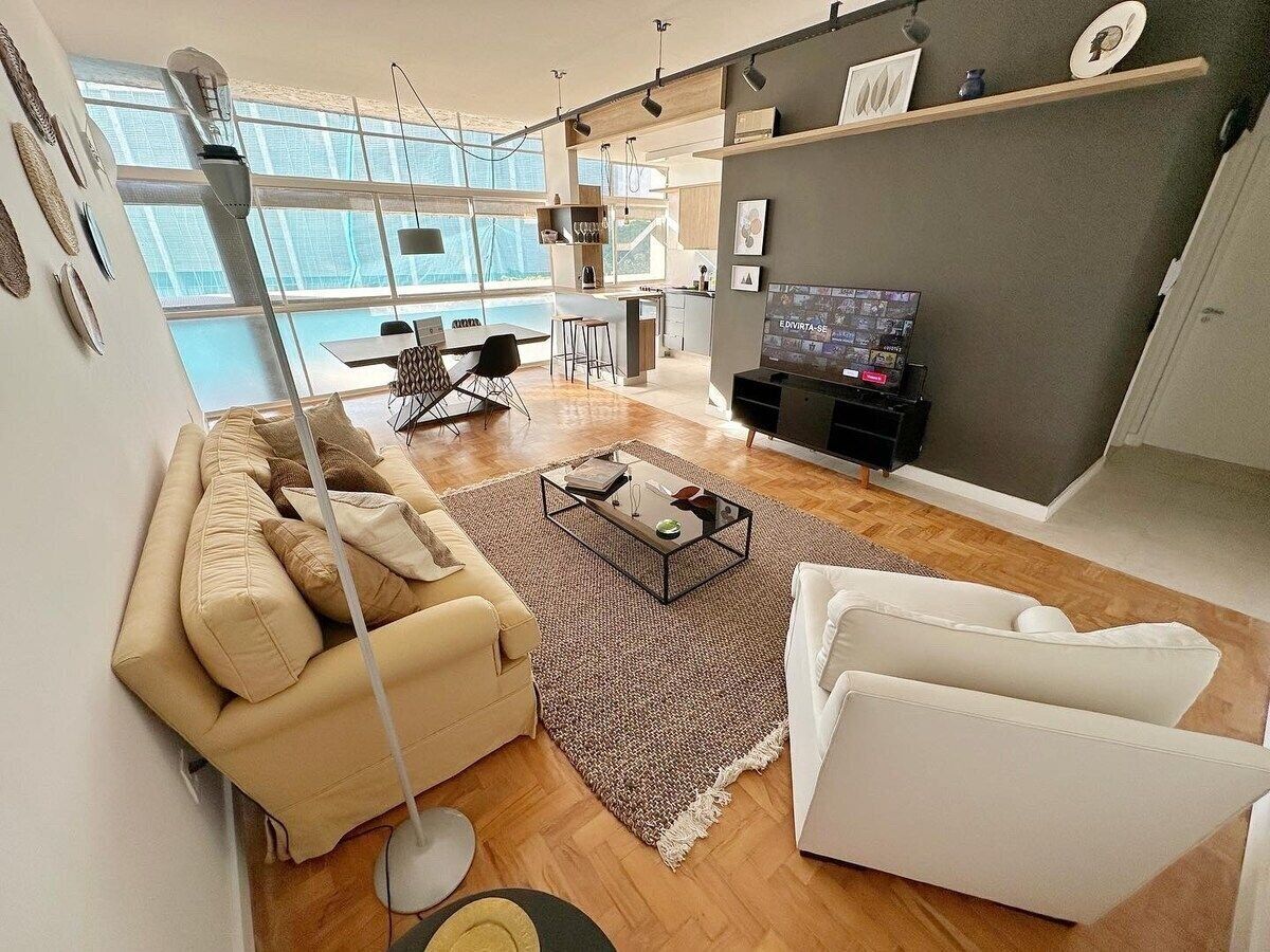 Standard Apartment | Living area | 42-inch flat-screen TV with digital channels, TV