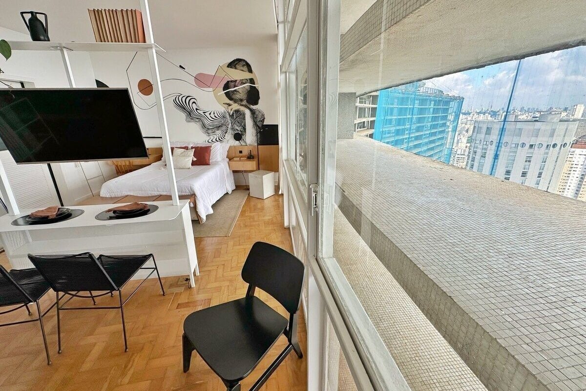 Apartamento standard | Ferros/tábuas de passar roupa, Wi-Fi de cortesia