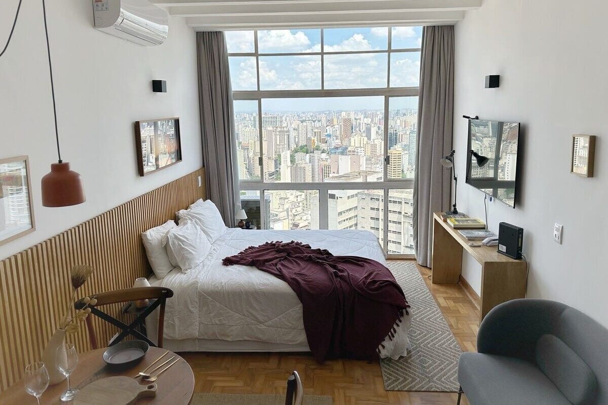 Apartamento standard | Ferros/tábuas de passar roupa, Wi-Fi de cortesia