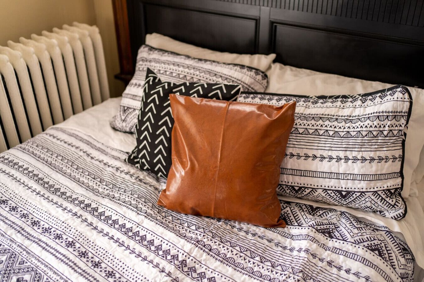 Enjoy restful nights surrounded by cozy layers and pillows.