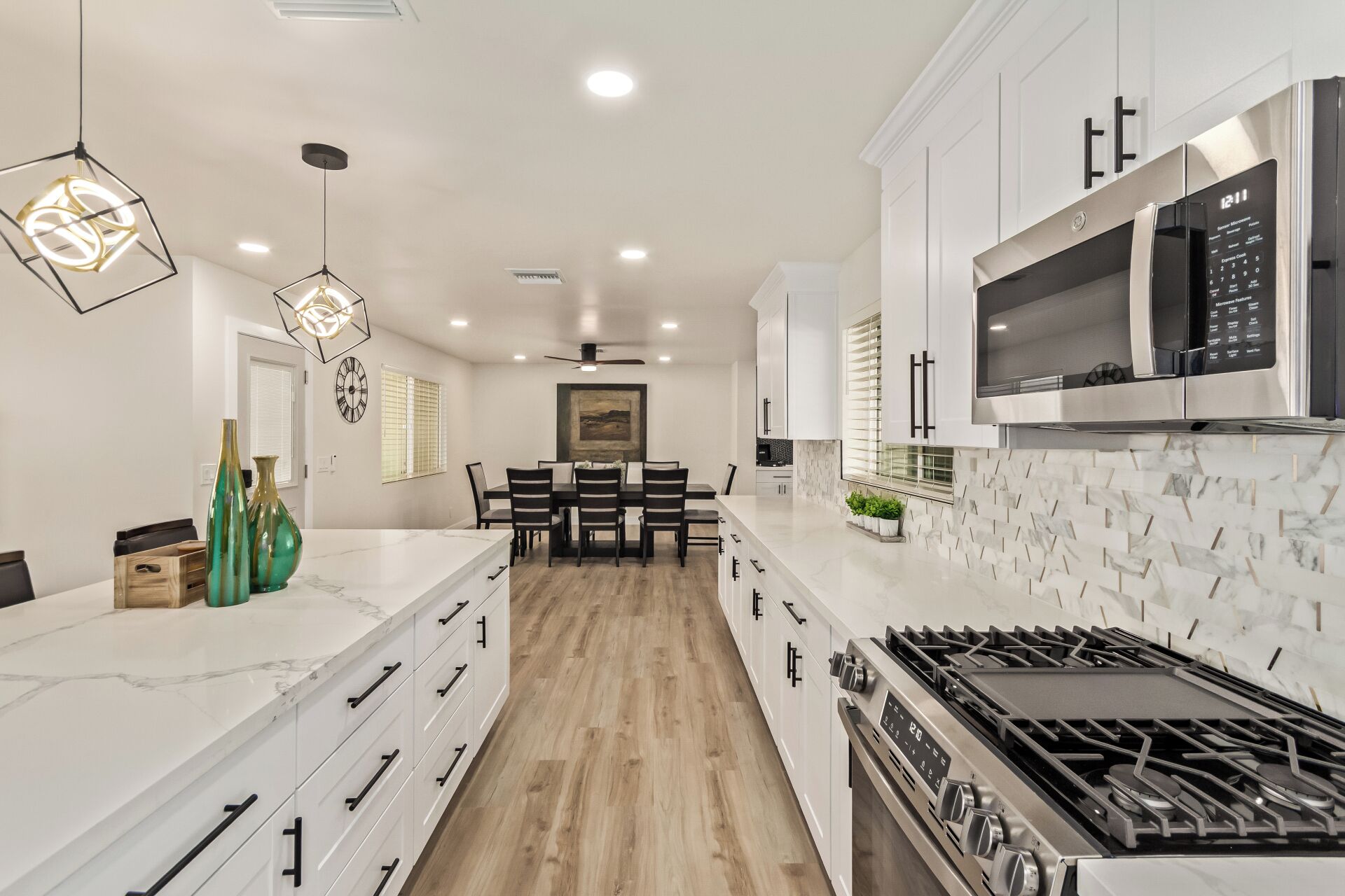 Microwave, oven, stovetop, dishwasher