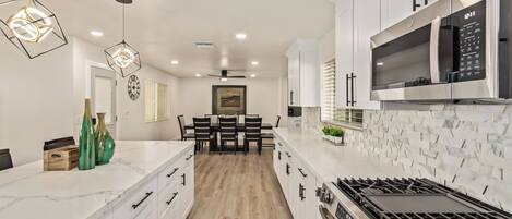 Microwave, oven, stovetop, dishwasher