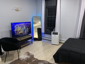 1 bedroom, iron/ironing board, bed sheets