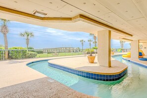 Indoor pool, a heated pool - Oceanfront condo with pool, hot tub, private balcony & close to golf (North Myrtle Beach)