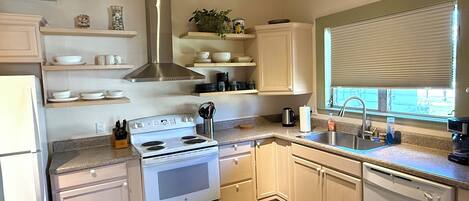 Microwave, oven, stovetop, dishwasher