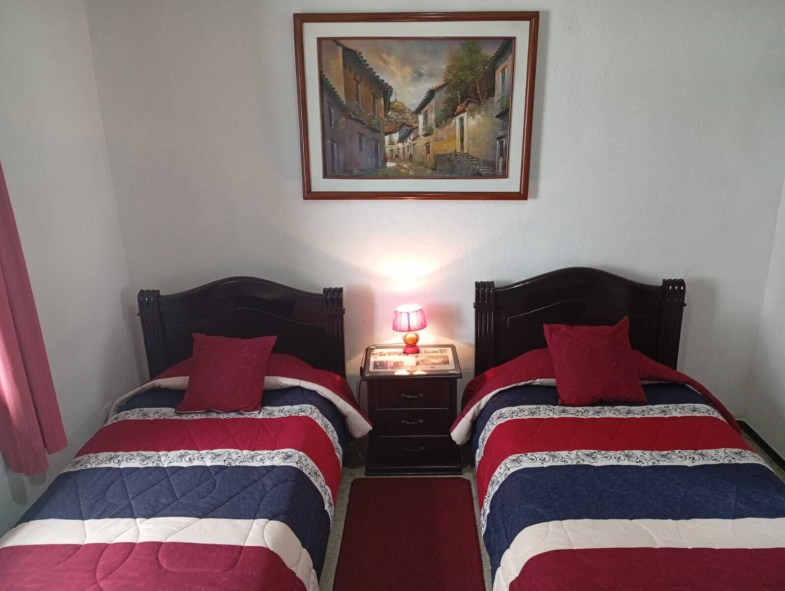 Family Double Room, Courtyard View | Desk, laptop workspace, blackout drapes, soundproofing