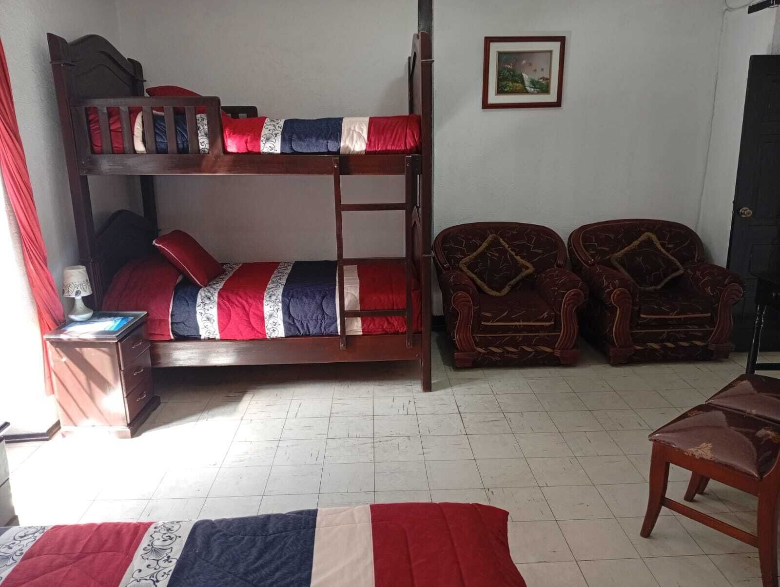 Desk, laptop workspace, blackout drapes, soundproofing