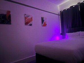 4 bedrooms, desk, iron/ironing board, travel cot