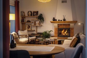 Televisión, chimenea, videojuegos y libros 